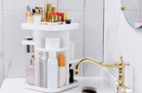 360 Rotating Makeup Organizer, Large Capacity Cosmetic Storage for Bedroom and Bathroom, White V1188-MS-617-113