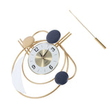 Wall Clock for Living Room Decor with Swinging Gold Pendulum Easy Reading Stainless Steel Alloy V1294-YM0901-3115240035411