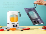 2-piece Purple and Green 7.4V Portable Blender Smoothie Maker 450ml Wireless Rechargeable Juicer Cup V888-ELOSUNG50323