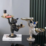 Black White French Bulldog Storage Black And Gold Decor Home Organisation Small Item V1347-127-WHI-54886