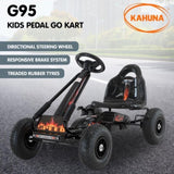 Kahuna G95 Kids Ride On Pedal-Powered Go Kart - Black CAR-PB-9588A-BK