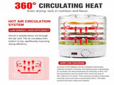 White 5 Tier Large Capacity Food Dehydrator and Healthy Snack Maker - Electric Fruit Vegetable Meat V888-ELOSUNG55140-1