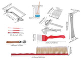 12Pcs Beekeeping Tools Kit Stainless Steel Hive Tool Bee Brush Extracting Fork V1294-YM0727-JY06533