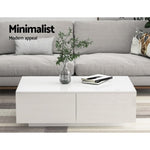 Artiss Coffee Table 4 Drawers White Trevi FURNI-L-COF01-WH-AB