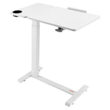 Overbed Table, Mobile Bed Side Table with Flip Desktop and 4 Hidden Wheels, Height & Angle V952-CSZGXDZZCSFZ3O0N9001V0