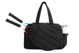Womens Tennis Gym Bag Sports Tote Fits Two Rackets with Shoe Compartment - Black V1308-DSZKI-142-1