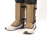 Waterproof Hiking Gaiters Khaki- 3 Layer Nylon Leg and Boot Covers with Adjustable Buckles for V888-ELOSUNG57061-3