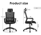Office chair high back ergonomic swivel computer gaming chair black - Black V957-MS-8788-OFF-BLA