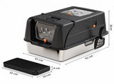 Black Large Stainless Steel Cat Litter Box, Foldable Covered Cat Litter Tray with Top & V1243-MSPT144-BLACK-L-DD