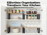 Cefito Kitchen Storage Shelves Rack Cupboard Cabinet Organiser Set of 2 DR-D-2SET-WD