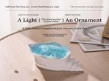 Seashell Starry Sky Projector Lamp with Dynamic Water Ripple Aurora Effect, ABS-PC Decorative Night V1341-ZY-CKWED87E-WHITE