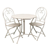 Bordeaux 3pc Setting Round Table 2 Chairs V637-48120SET