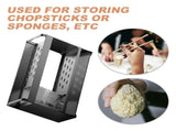 Black Steel Sink Drain Rack with Sponge Holder, Kitchen Storage Organizer, and -Resistant, 1 Set V1369-AZ3-W-13436