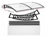 Instahut Window Door Awning 0.8mx2m Transparent AWN-08X2-CLR