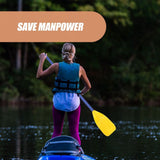 1Pair Outdoor Kayak Paddle Black ABS Detachable Design for Easy Use and Storage V1370-AZ4-10918