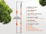 Manual Pole Saw, 2.24 m-8.24 m Extendable Tree Pruner, Sharp Steel Blade and Scissors High Branches V952-SDGZJBXZZK8M8K9PGV0
