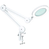 Magnifying Lamp, Work Light - With 105Mm 5 Diopter Glass Lens, Metal Clamp, Swivel Arm, 3 Color Mode V1188-MS-227-0104