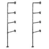 Artiss Floating DIY Pipe Shelf Metal Brackets Set of 2 PIPE-DIY-4LVL-HGX2