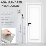 2-Pack Aluminum Restroom Sign Tool-Free, Damage-Free Installation, Accessible Design, Silver, 9" x V1366-AZ2-W-15096