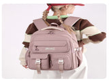 Light Purple Large Capacity Waterproof Student Backpack - Fits 15-Inch Laptop, Multi-Pocket Travel V888-ELOSUNG32498