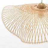 Serene Natural Hand-Woven Bamboo Wave Pendant Lamp Light - Large V563-75230