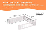 Rooster Farms 1.48m PVC Dog Play Pen Extension for Whelping Box 3 Side Enclosure V238-SUPDZ-41965113802832