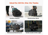 Rolling Tool Bag, 110 lbs Load Capacity, 25 Pockets Heavy Duty Roller Tool Bag with Adjustable V952-GLGJD18YC600UPU23001V0