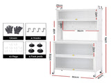 Artiss Kitchen Cabinet Storage Shelves Pegboard Cupboard Sideboard 80CMX164CM FUR-CAB-MEL-80X164-WH