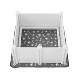 Dogs Whelping Box, 980 x 980 x 460 mm, Plastic PVC Puppies Playpen with Height Adjustable Door and V952-GYZXZJZJSLZXOYTOYV0