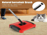 Manual Carpet Floor Sweeper, Non-Electric Multi-Surface Cleaner V1369-AZ3-W-12534
