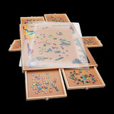 1500 Piece Rotating Wooden Jigsaw Puzzle Table 6 Drawers Board V63-849571