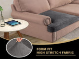 Stretch Velvet 2 Piece T Chion Sofa Slipcovers Individually Fitting Chion Covers for 2 Chion Couch V1258-DP02-F-649