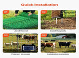 Electric Fence Netting, 0.88 x 49.98 m, PE Net Fencing with Posts & Double-Spiked Stakes, Utility V952-DXJCWLW35IN1ED6DAV9
