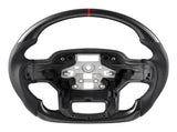 Steering Wheel for 2021-2024 Ford F150, Carbon Fiber Steering Wheel D-Shaped Flat-Bottom, Leather V952-QCFXPZYFTF15VL7EA001V0