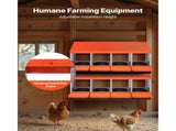 Chicken Nesting Boxes, 4 Compartments, Metal Egg Laying Boxes with Protective Collection Lids, Roll V952-JSCDX1530INCI7BMT002V0