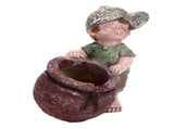 Flower Pot Ornament Cartoon Kid Shape Waterproof Textured Exquisite Vivid Statue for Garden Lawn V1294-YM0715-3111210438911