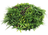 Slimline Artificial Green Wall Disc Art 80cm Country Fern UV Resistant V637-DP9965