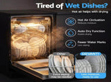 Devanti 10 Place Settings Freestanding Dishwasher Black BDW-10-FS36E-BK