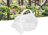 Flower Lace Basket White Romantic Basket Candies Container Wedding Ceremony Decoration5707 V1294-YM0721-3115200142813