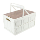 Camp Box Outdoor Camping Portable Storage Box with Handle Removable Foldable Camping Portable Wooden V1294-YM0706-3117230134011