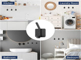 10 Pieces Heavy Duty Self-Adhesive Hooks Wall Hook Coat Rack Coat Hook No Drilling Required V1188-MS101-03082-1