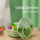 Salad Dehydrator Vegetable Dehydrator Drying Machine Manual Swing Dehydration Tool Large Capacity V1192-AZ-W-35492
