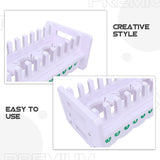 White Multi Compartment Cell Phone Commercial Display Rack for Home Desktop Organization V1369-AZ3-W-19382