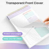 6Pack To Do List Notepad, Undated Daily Planner for Work and Goal Setting Greenery Sway, 52 Sheets, V1107-121-90338-PUR-6PACK