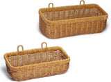 2 Pack Woven Storage Basket, Handmade Wicker Organizer Bins for Bathroom Kitchen Vanity Countertop V1237-ZY00B0FCMD65N8