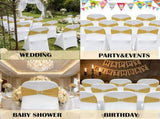 Spandex Chair Sashes Bands 50PCS Stretch Chair Ties Bows with Buckle Slider for Wedding Party V1258-DP02-C-1406