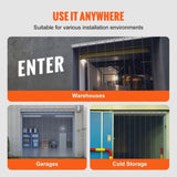 VEVOR Strip Curtain, 84" Height x 60" Width, 0.08" Thickness, 10PCS Clear PVC Strip Door Curtain, V952-PZMLPZGHMPTLGSM0PV0