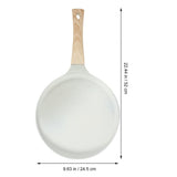 White Nonstick Fry Pan with Even Heat Distribution, Cookware for Home Kitchen Cooking V1192-AZ-W-21303