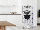 5 Tiers Home Kitchen Pans Pots Storage Rack Durable Metal Wire Shelving Organizer V1294-YM0901-GB-JY03917