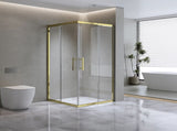 Adjustable 1000x900mm Double Sliding Door Glass Shower Screen in Gold V63-845141